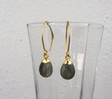 Handmade Gold Labradorite Briolette Jewelry - Earrings