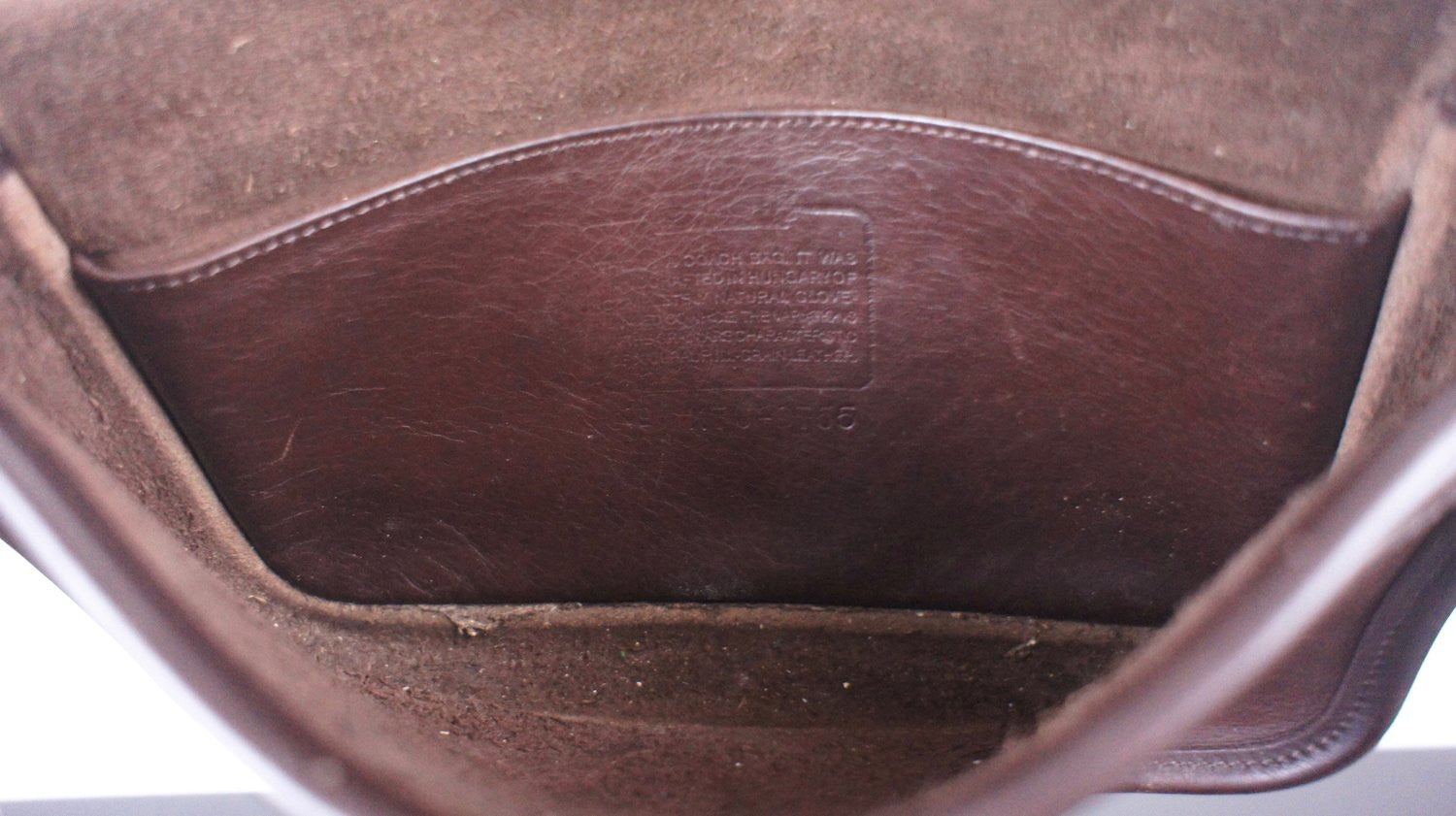 Coach Brown Leather Top Lock Wristlet Bag