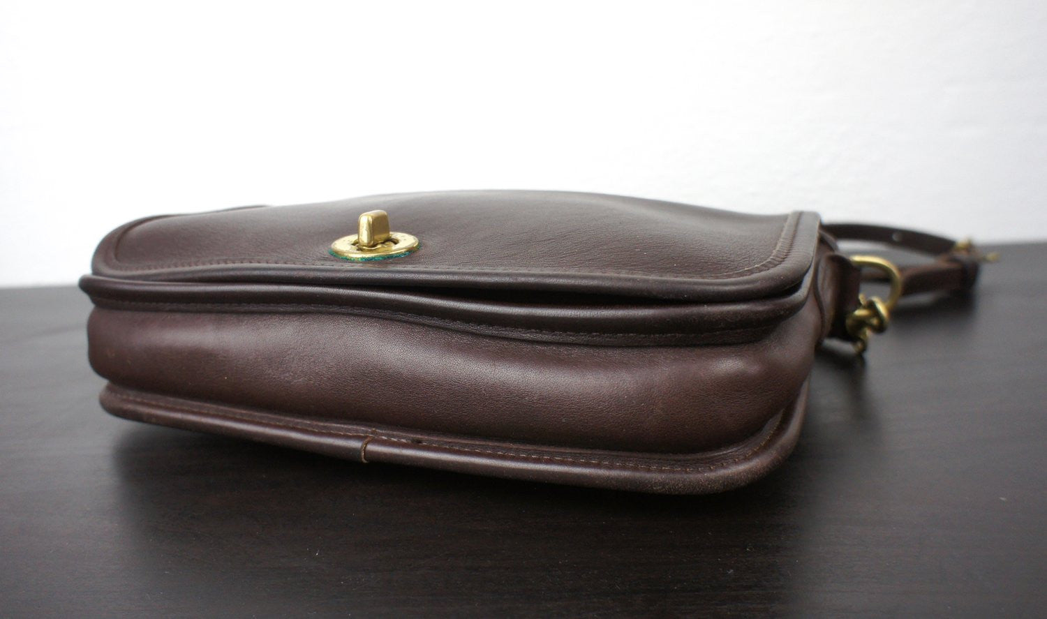 Vintage Brown Coach Convertible Clutch Bag with Turn Lock Closure, Cro –  The Lion's Den